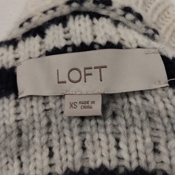 Loft - Knit Stitched Striped Turtleneck Sweater - Picture 14 of 16